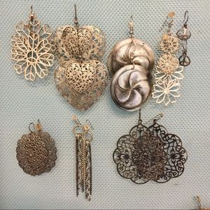 silver earrings mix